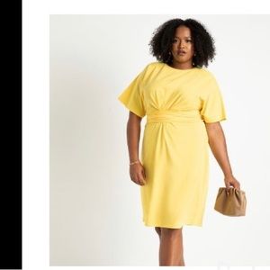 Yellow cotton blend ELOQUII dress